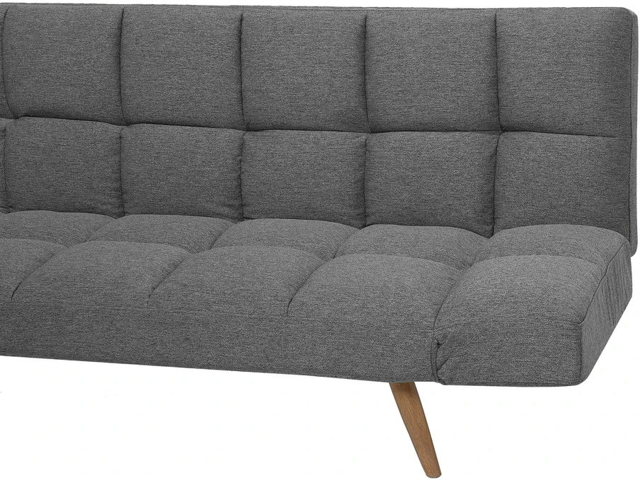 Beliani Išskleidžiama sofa 2 asmenims INGARO tamsiai pilka