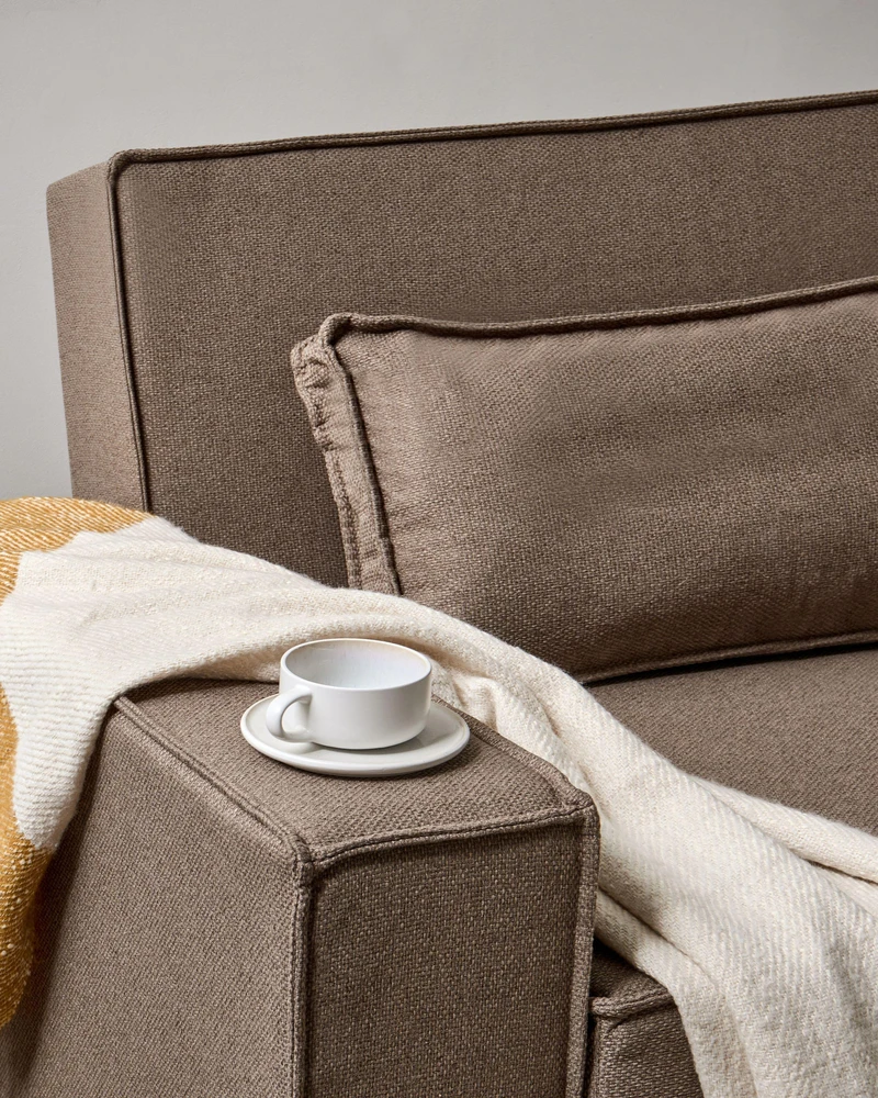 Beliani Išskleidžiama sofa 3 asmenims AROLE, ruda