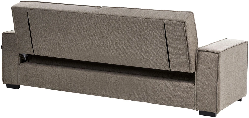 Beliani Išskleidžiama sofa 3 asmenims AROLE, ruda