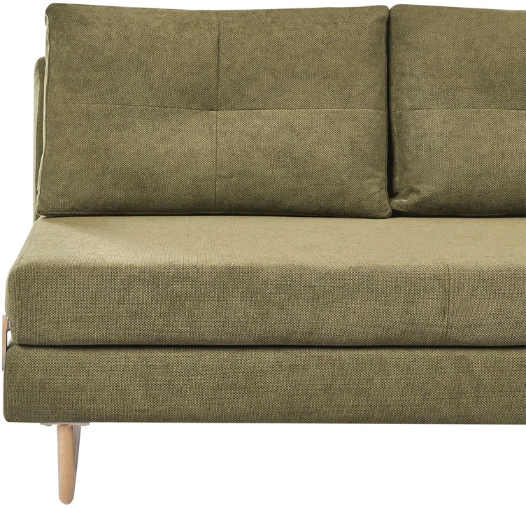 Beliani Išskleidžiama sofa 3 asmenims JERSLEV Žalia