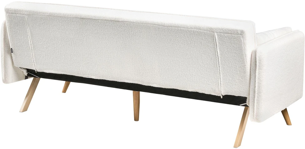 Beliani Išskleidžiama sofa ASAA Boucle, kreminės spalvos