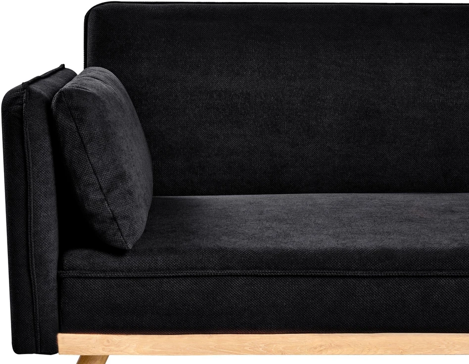 Beliani Išskleidžiama sofa ASAA, juoda