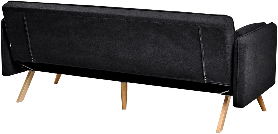 Beliani Išskleidžiama sofa ASAA, juoda
