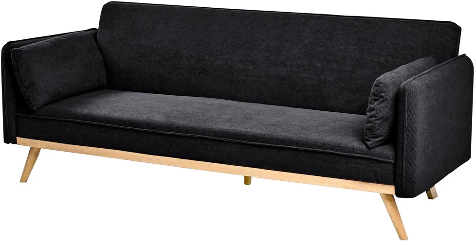Beliani Išskleidžiama sofa ASAA, juoda