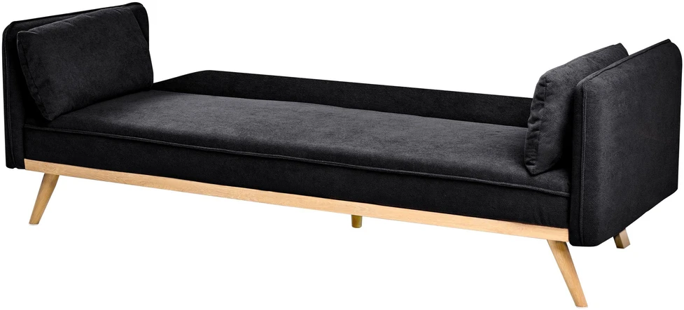 Beliani Išskleidžiama sofa ASAA, juoda
