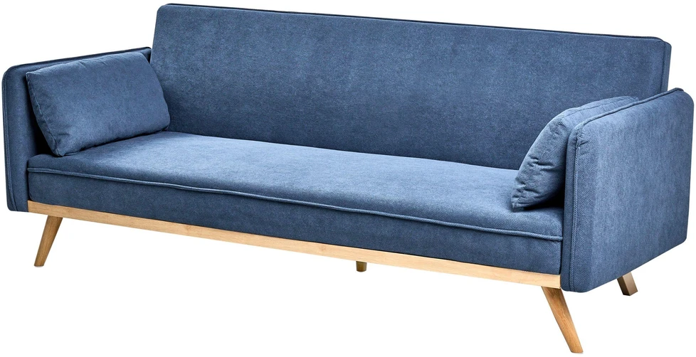 Beliani Išskleidžiama sofa ASAA, mėlyna