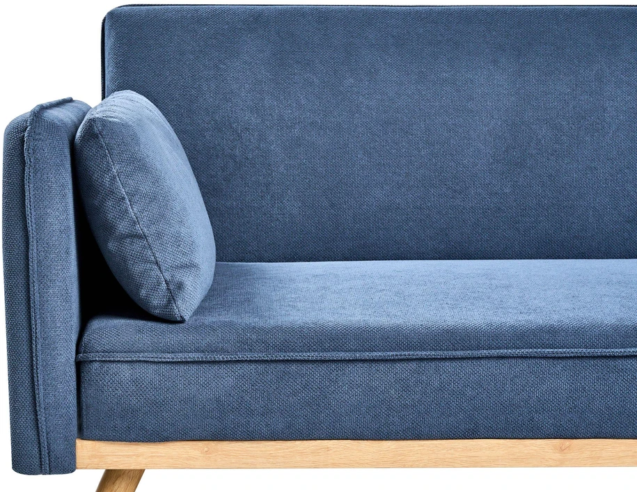 Beliani Išskleidžiama sofa ASAA, mėlyna