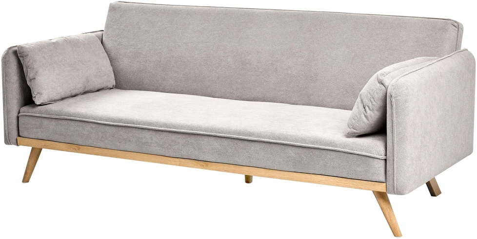 Beliani Išskleidžiama sofa ASAA pilka