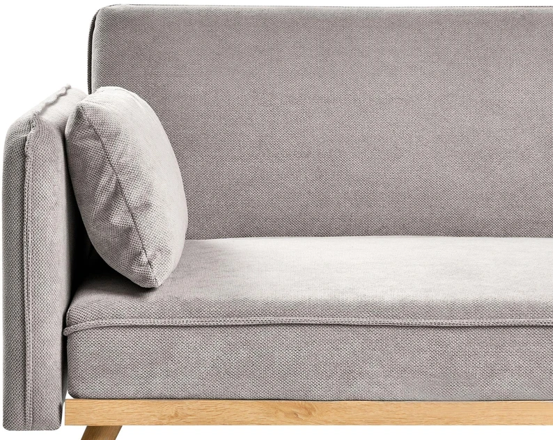 Beliani Išskleidžiama sofa ASAA pilka