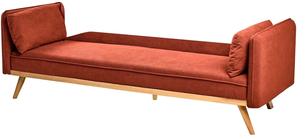 Beliani Išskleidžiama sofa ASAA, raudona