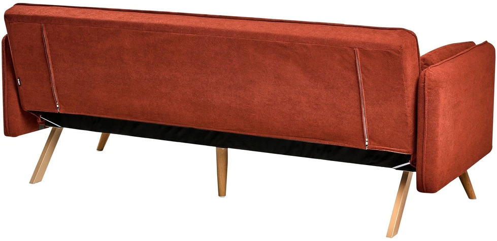 Beliani Išskleidžiama sofa ASAA, raudona