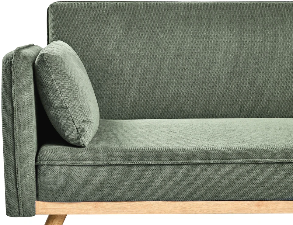 Beliani Išskleidžiama sofa ASAA šviesiai žalia