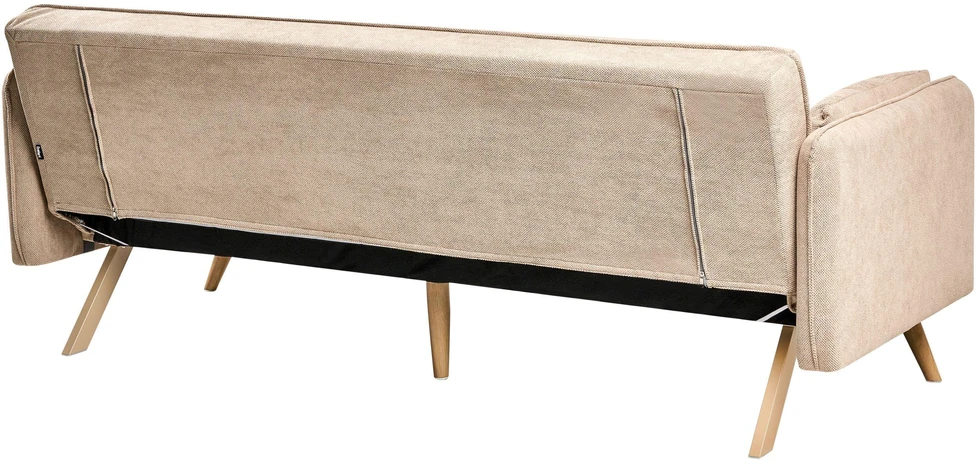 Beliani Išskleidžiama sofa ASAA šviesiai ruda