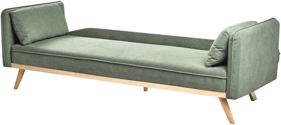Beliani Išskleidžiama sofa ASAA šviesiai žalia