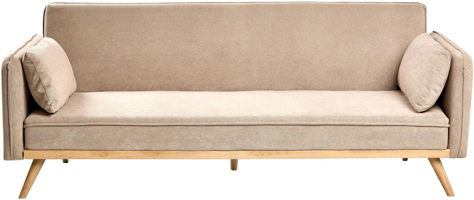 Beliani Išskleidžiama sofa ASAA šviesiai ruda