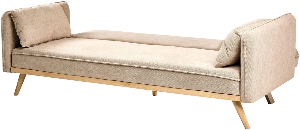 Beliani Išskleidžiama sofa ASAA šviesiai ruda