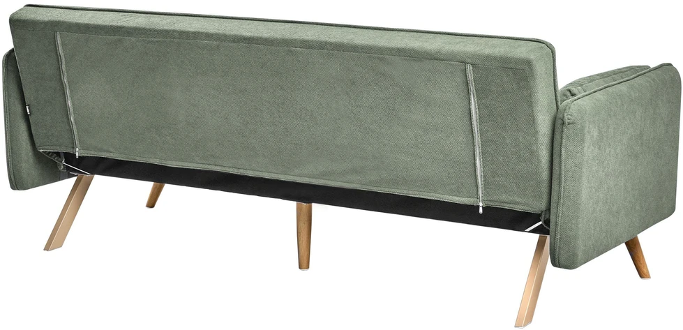 Beliani Išskleidžiama sofa ASAA šviesiai žalia