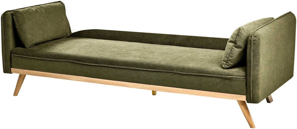 Beliani Išskleidžiama sofa ASAA žalia