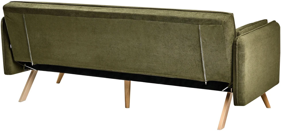 Beliani Išskleidžiama sofa ASAA žalia