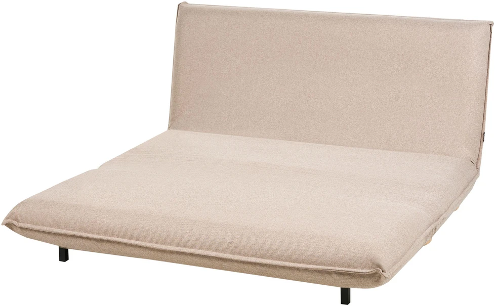 Beliani Išskleidžiama sofa dviem ABISKO, sintetinis linas, smėlio spalvos