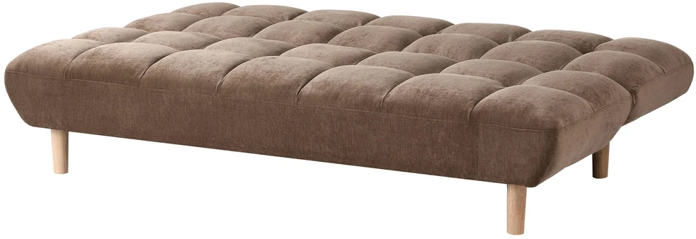Beliani Išskleidžiama sofa dviem RISOR, šenilinė, ruda