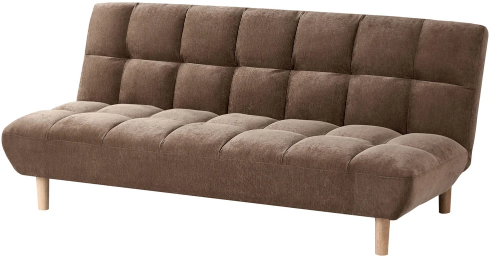 Beliani Išskleidžiama sofa dviem RISOR, šenilinė, ruda