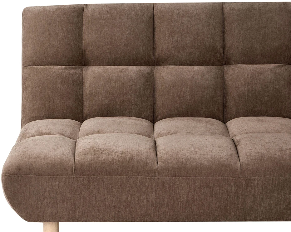 Beliani Išskleidžiama sofa dviem RISOR, šenilinė, ruda