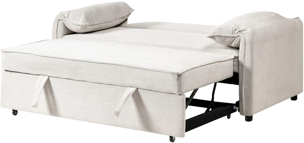 Beliani Išskleidžiama sofa HORMA, balkšva