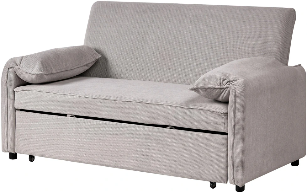 Beliani Išskleidžiama sofa HORMA pilka