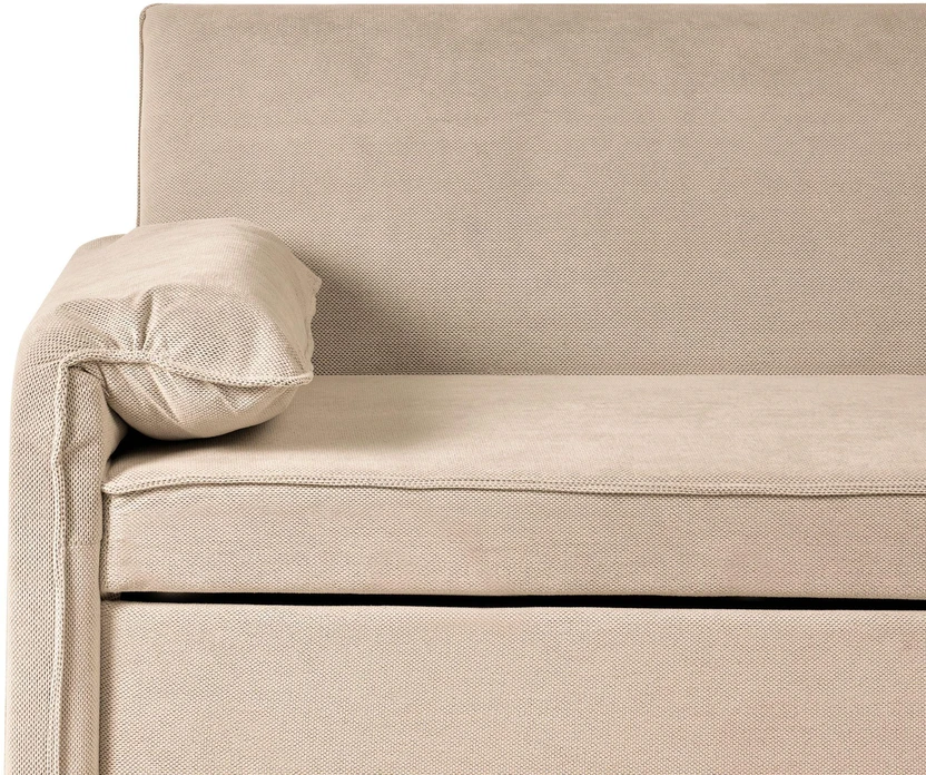 Beliani Išskleidžiama sofa HORMA šviesiai ruda