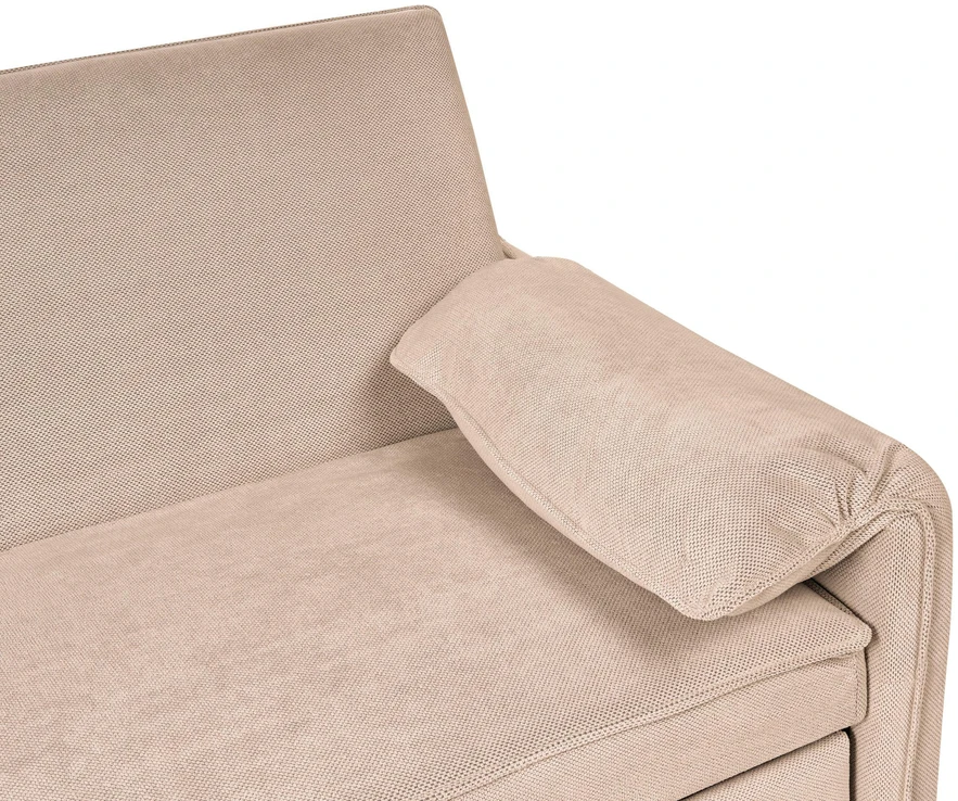Beliani Išskleidžiama sofa HORMA šviesiai ruda