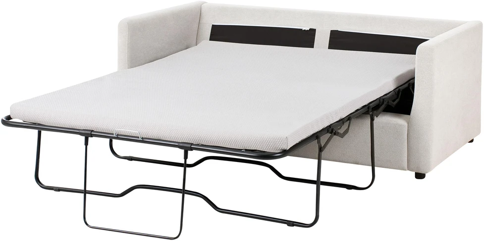 Beliani Išskleidžiama sofa INKOO, kreminė balta