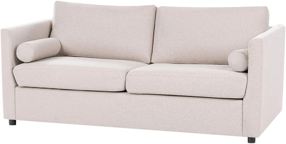Beliani Išskleidžiama sofa INKOO, smėlio spalvos