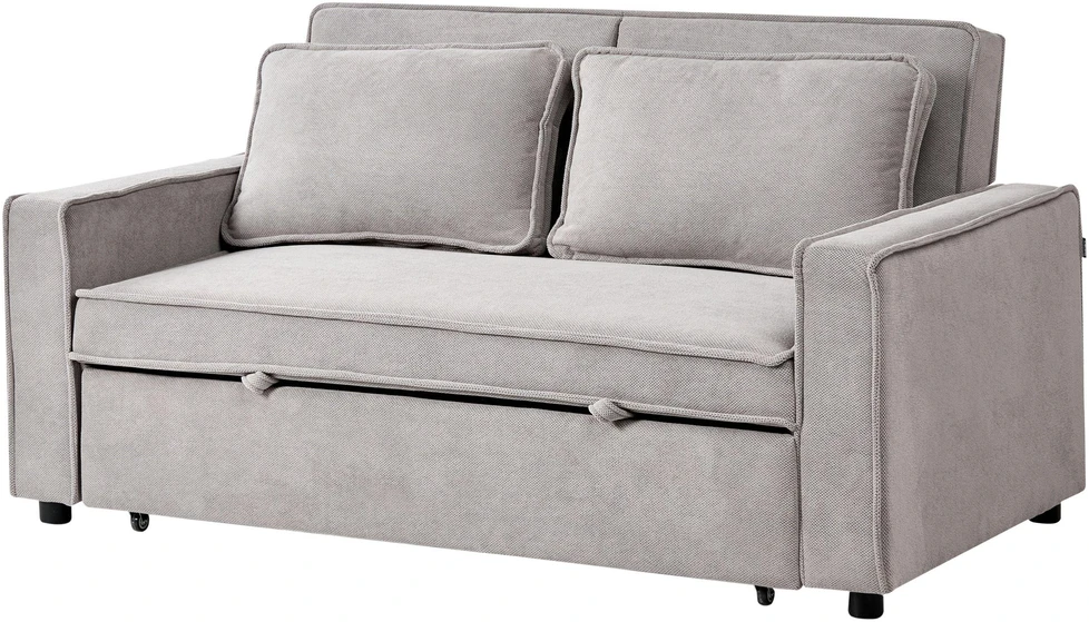 Beliani Išskleidžiama sofa UTTELA, pilka