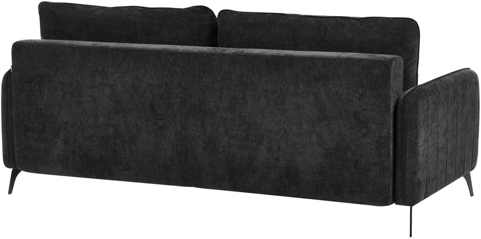Beliani Išskleidžiama trijų vietų sofa HEMING, šenilinė, juoda