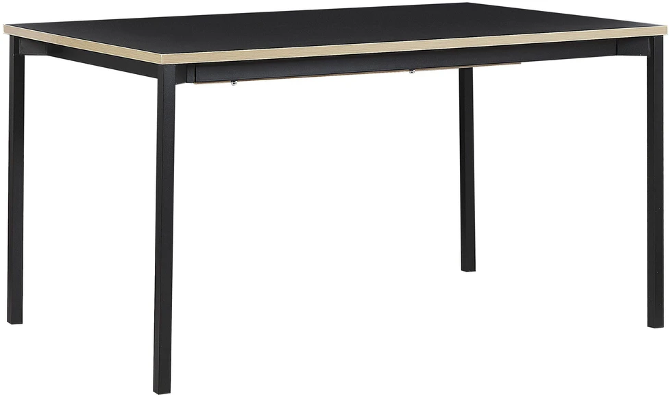 Beliani Išskleidžiamas konferencijų stalas AVIS 90 cm 140/190 cm juodas