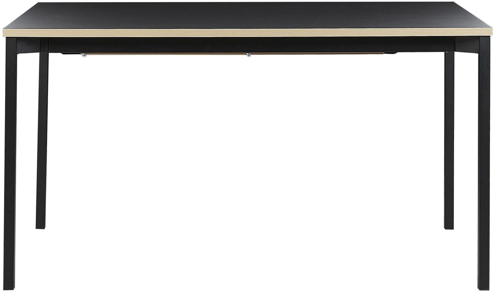 Beliani Išskleidžiamas konferencijų stalas AVIS 90 cm 140/190 cm juodas