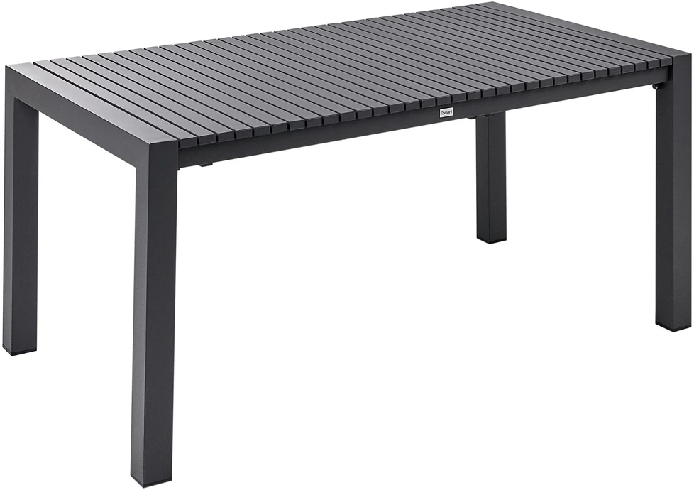 Beliani Išskleidžiamas sodo stalas ARDESIO 160/220 cm 90 cm metalinis tamsiai pilkas