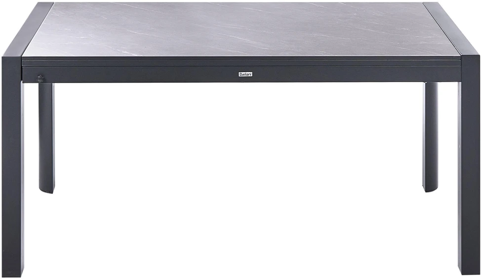 Beliani Išskleidžiamas sodo stalas BINASCO 160/220 cm 90 cm akmens imitacijos pilkas