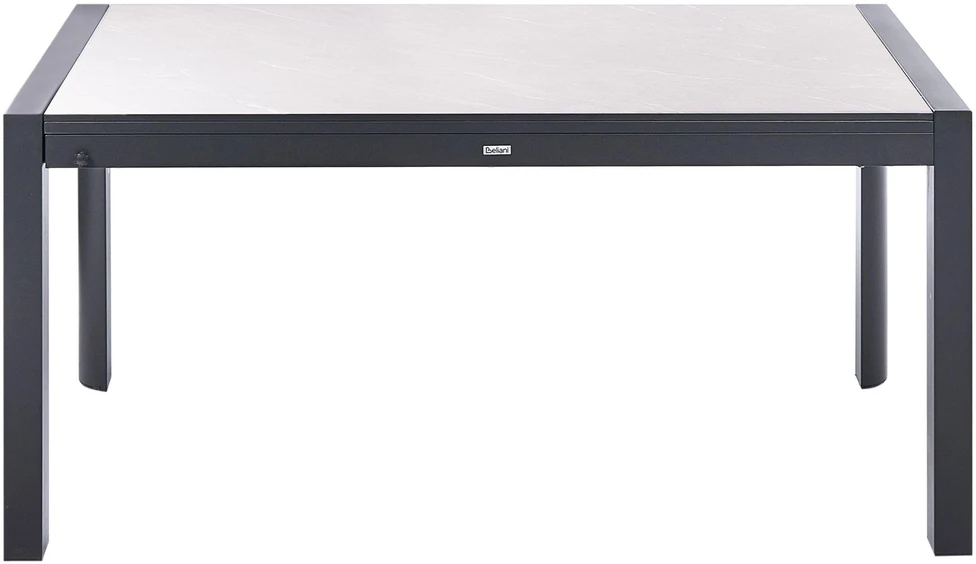 Beliani Išskleidžiamas sodo stalas BINASCO 160/220 cm 90 cm smėlio spalvos