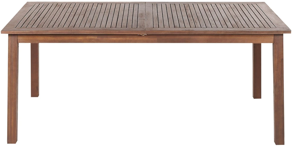 Beliani Išskleidžiamas sodo stalas CESANA 180/240 cm 100 cm, akacijos mediena, tamsiai rudas