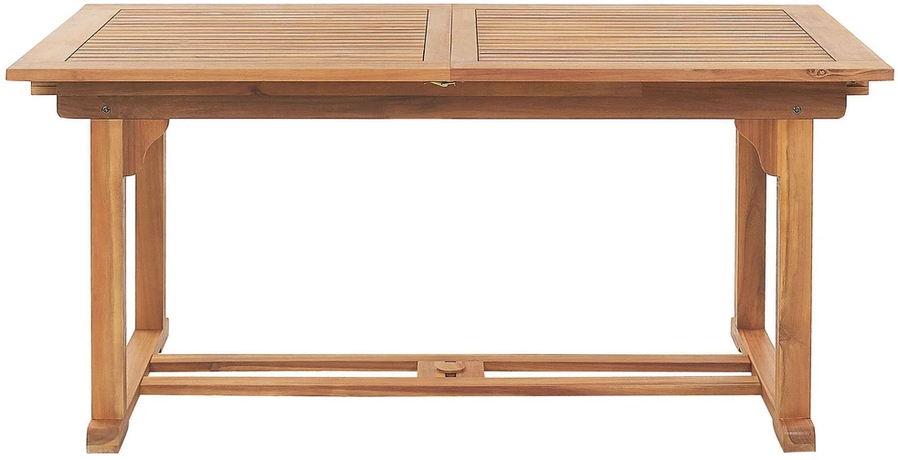 Beliani Išskleidžiamas sodo stalas JAVA 160/220 cm 90 cm akacijos mediena šviesiai rudas