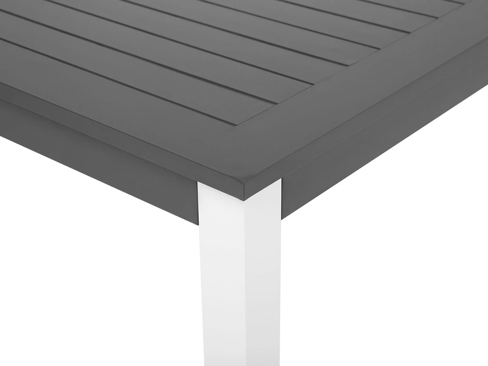 Beliani Išskleidžiamas sodo stalas PANCOLE 168/248 cm 100 cm metalinis pilkas