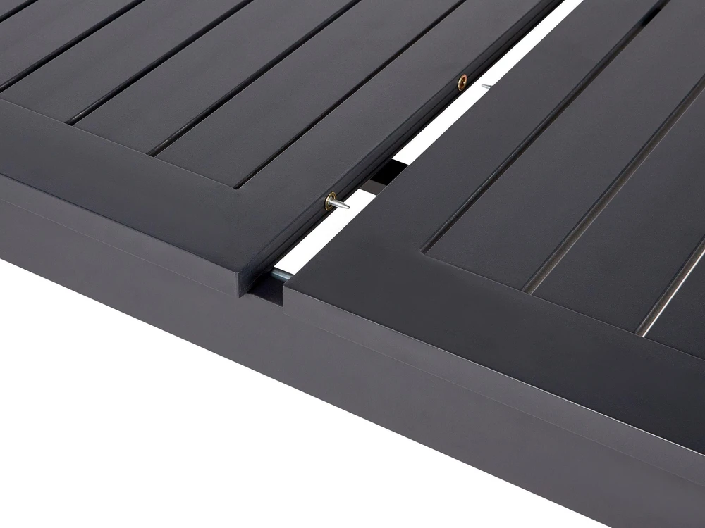 Beliani Išskleidžiamas sodo stalas SKALOMA 180/240 cm 90 cm metalinis tamsiai pilkas