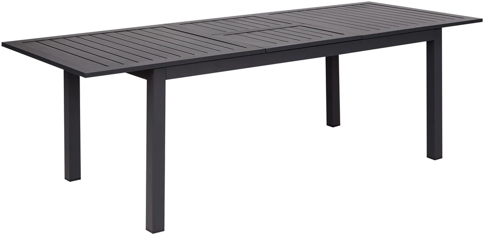 Beliani Išskleidžiamas sodo stalas SKALOMA 180/240 cm 90 cm metalinis tamsiai pilkas