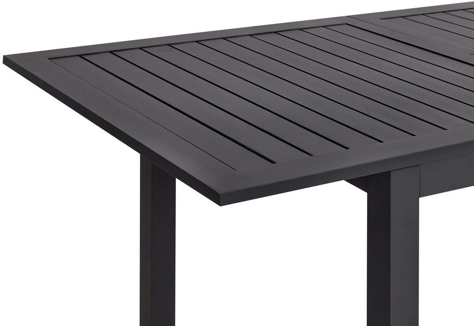 Beliani Išskleidžiamas sodo stalas SKALOMA 180/240 cm 90 cm metalinis tamsiai pilkas