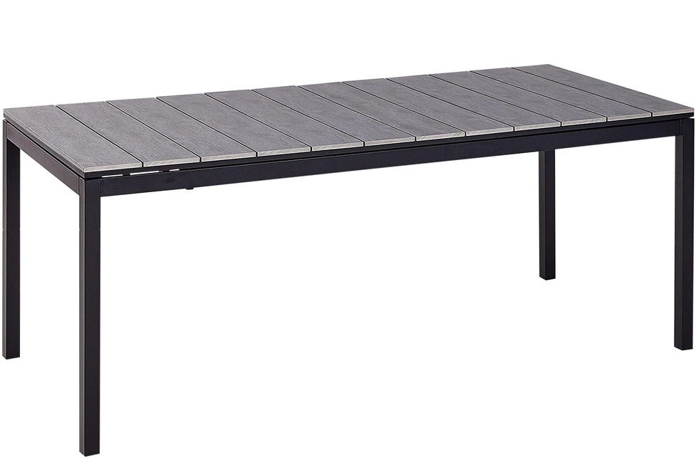 Beliani Išskleidžiamas sodo stalas TOFANE 198/248 cm 90 cm pilkas