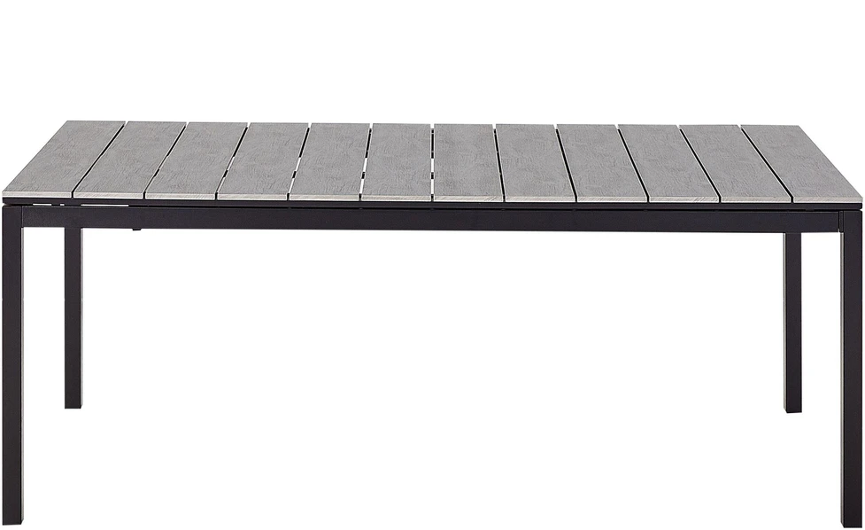 Beliani Išskleidžiamas sodo stalas TOFANE 198/248 cm 90 cm pilkas