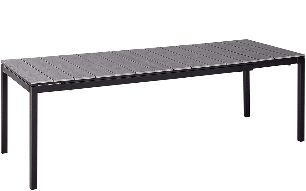 Beliani Išskleidžiamas sodo stalas TOFANE 198/248 cm 90 cm pilkas