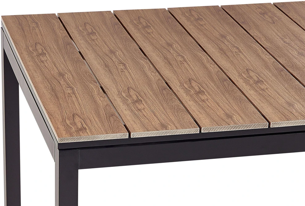 Beliani Išskleidžiamas sodo stalas TOFANE 198/248 cm 90 cm rudas